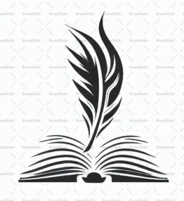 Offenes Buch und Feder